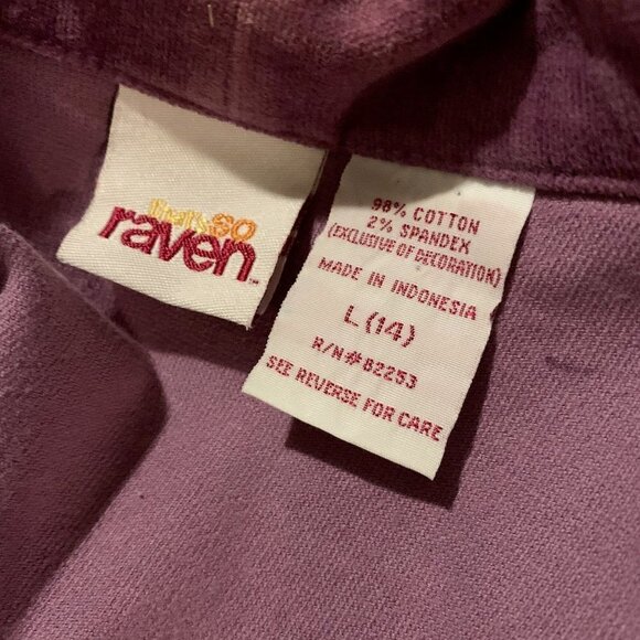 That's So Raven. Girls Sz 14. Cotton Velveteen Long Sleeve Button Up Jacket. B71 - Picture 4 of 4